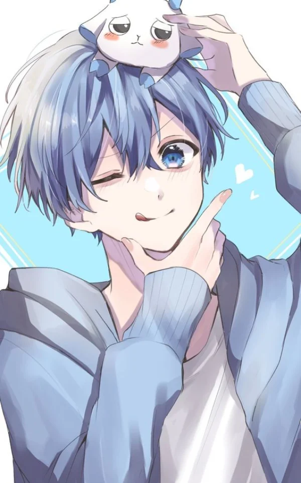 Hình ảnh đẹp của nhân vật Anime có tóc màu xanh